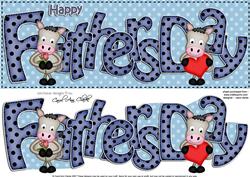 Fathers Day Large Dl Card N 3D Decoupage