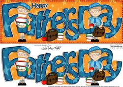 Fathers Day Large Dl Card N 3D Decoupage