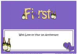 1st Anniversary Large Dl Matching Large Dl Insert