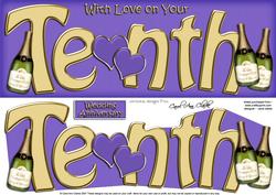 10th Anniversary Large Dl Quick Card N 3D Decoupage