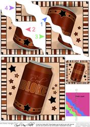Cool Bloke Beer Can Wavy Corner Side Stacker Topper