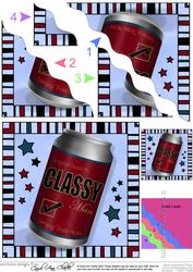 Classy Man Beer Can Wavy Corner Side Stacker Topper