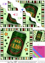 Xxx First Class Beer Can Wavy Corner Side Stacker Topper