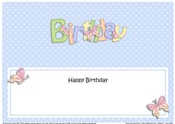 Birthday Large Dl Matching Insert