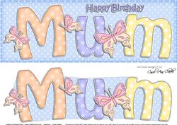Large Dl Birthday Mum Card & 3D Decoupage