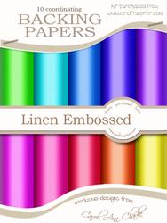 'linen Embossed' Tooti Frooti Backing Paper Kit