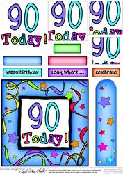 90th Birthday Quick Card with Pyramage
