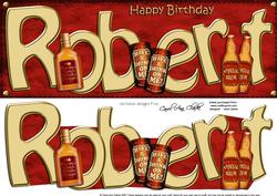 Large Dl Birthday Robert Card & 3D Decoupage