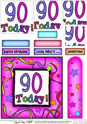 90th Birthday Quick Card with Pyramage