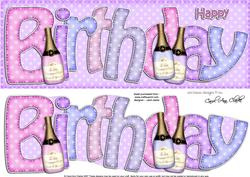 Large Dl Birthday Card & 3D Decoupage