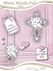 When Words Fail Kit Soft Pink with Step by Step Decoupage