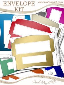10 Mini Dl (80 x 215mm) Metallic Envelope Kit