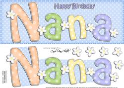 Large Dl Birthday Nana Quick Card N 3D Decoupage