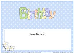 Birthday Birthday Matching Large Dl Insert