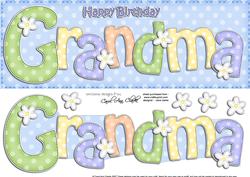 Large Dl Birthday Grandma Quick Card N 3D Decoupage