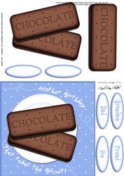 Bourbon Biscuits Birthday Quick Card N 3D Decoupage