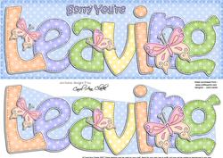 Sorry You're Leaving Large Dl with 3D Decoupage