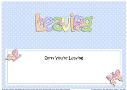 Sorry You're Leaving Large Dl Matching Insert