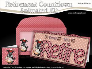 3D Scottie Dog Sleeps Till Retirement Countdown Moveable