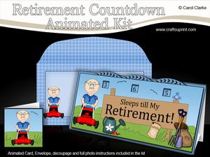 3D Gardening Bert Sleeps Till Retirement Countdown Moveable