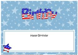 Usa Flag Birthday Large Dl Matching Large Dl Insert