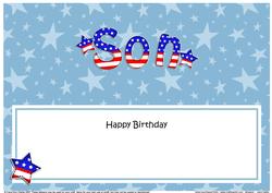 Usa Flag Birthday Son Large Dl Matching Large Dl Insert