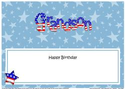 Usa Flag Birthday Grandson Large Dl Matching Large Dl Insert