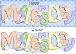 Large Dl Mothers Day Card & 3D Decoupage