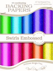 'swirls Embossed' Tooti Frooti Backing Paper Kit
