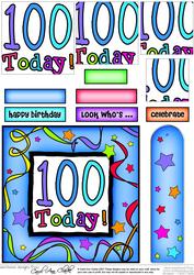 100th Birthday Quick Card with Pyramage