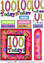 100th Birthday Quick Card with Pyramage