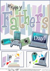 8 x 8 Fathers Day Gadgets Games N Gizmos Scalloped Topper