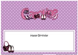 Birthday Caroline Matching Large Dl Insert
