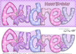 Large Dl Birthday Audrey Quick Card 3D Decoupage