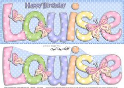 Large Dl Birthday Louise Quick Card 3D Decoupage