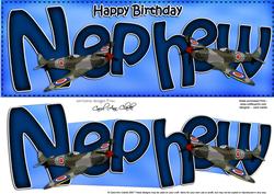 Large Dl Birthday Nephew Card & 3D Decoupage