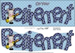 Large Dl Retirement Card & 3D Decoupage