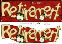 Large Dl Retirement Card & 3D Decoupage