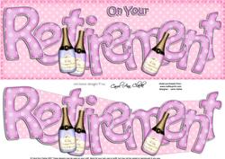 Large Dl Retirement Card & 3D Decoupage