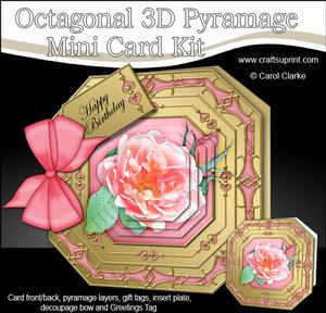 3D Rose Pyramage Octagonal Floral Mini Kit
