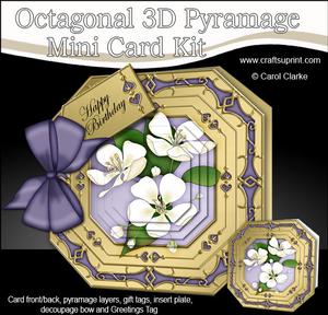 3D Apple Blossom Pyramage Octagonal Floral Mini Kit