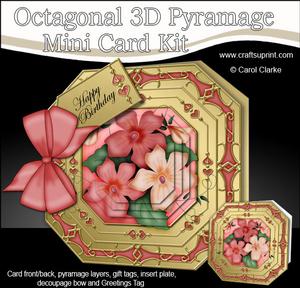 3D Violas Pyramage Octagonal Floral Mini Kit