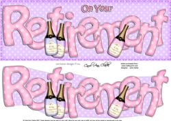 Large Dl Retirement Quick Card 3D Decoupage