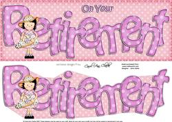 Large Dl Retirement Quick Card 3D Decoupage