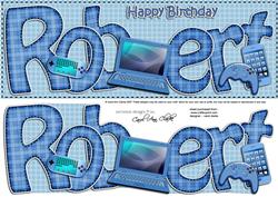 Large Dl Birthday Robert Quick Card 3D Decoupage