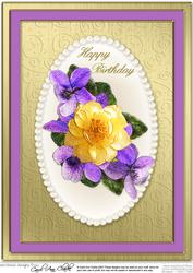 A4 Flowers & Pearls - Birthday