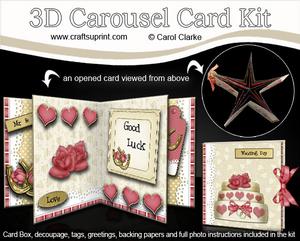 3D Wedding Carousel Card Kit