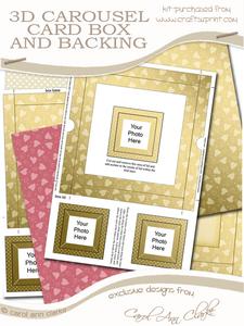 3D Wedding Carousel Coordinating Card Box Kit