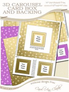 3D Wedding Carousel Coordinating Card Box Kit