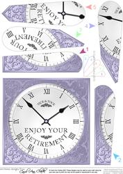 Retirement Clock Fan Pyramage Topper